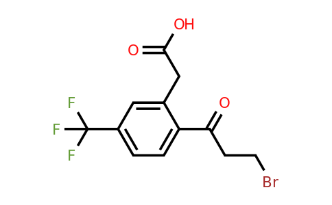 1805758-93-3 | 2-(3-Bromopropanoyl)-5-(trifluoromethyl)phenylacetic acid