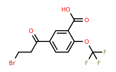 1805759-50-5 | 5-(3-Bromopropanoyl)-2-(trifluoromethoxy)benzoic acid