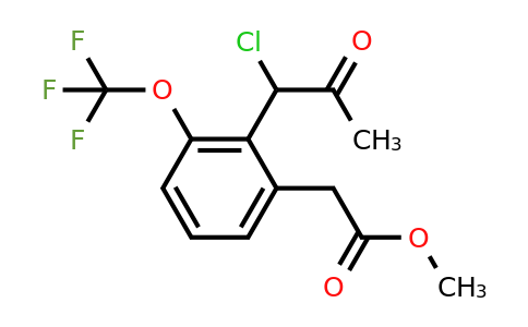 1805759-69-6 | Methyl 2-(1-chloro-2-oxopropyl)-3-(trifluoromethoxy)phenylacetate
