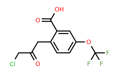 1805759-78-7 | 2-(3-Chloro-2-oxopropyl)-5-(trifluoromethoxy)benzoic acid
