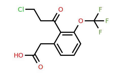 1805760-15-9 | 2-(3-Chloropropanoyl)-3-(trifluoromethoxy)phenylacetic acid