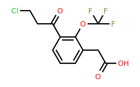 1805760-23-9 | 3-(3-Chloropropanoyl)-2-(trifluoromethoxy)phenylacetic acid