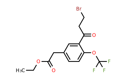 1805760-90-0 | Ethyl 3-(3-bromopropanoyl)-4-(trifluoromethoxy)phenylacetate