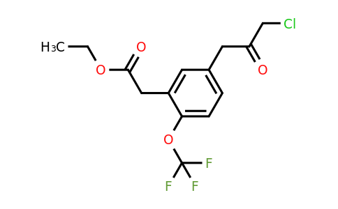 1805761-26-5 | Ethyl 5-(3-chloro-2-oxopropyl)-2-(trifluoromethoxy)phenylacetate