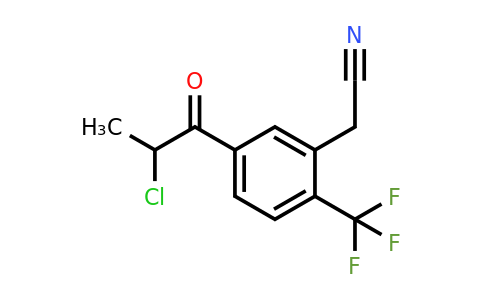1805761-35-6 | 5-(2-Chloropropanoyl)-2-(trifluoromethyl)phenylacetonitrile
