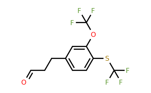 1805761-82-3 | 3-(3-(Trifluoromethoxy)-4-(trifluoromethylthio)phenyl)propanal