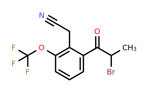 1805762-14-4 | 2-(2-Bromopropanoyl)-6-(trifluoromethoxy)phenylacetonitrile