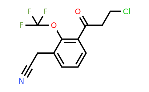 1805762-48-4 | 3-(3-Chloropropanoyl)-2-(trifluoromethoxy)phenylacetonitrile