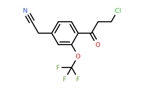 1805762-52-0 | 4-(3-Chloropropanoyl)-3-(trifluoromethoxy)phenylacetonitrile