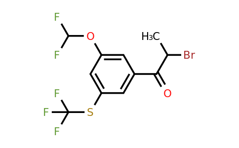 1805762-58-6 | 2-Bromo-1-(3-(difluoromethoxy)-5-(trifluoromethylthio)phenyl)propan-1-one