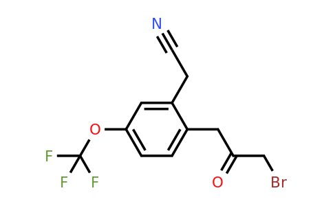 1805762-67-7 | 2-(3-Bromo-2-oxopropyl)-5-(trifluoromethoxy)phenylacetonitrile