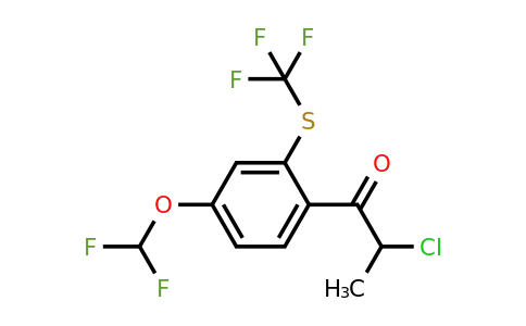 2-Chloro-1-(4-(difluoromethoxy)-2-(trifluoromethylthio)phenyl)propan-1-one