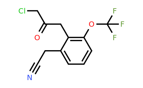 1805762-75-7 | 2-(3-Chloro-2-oxopropyl)-3-(trifluoromethoxy)phenylacetonitrile