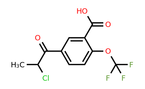 1805763-14-7 | 5-(2-Chloropropanoyl)-2-(trifluoromethoxy)benzoic acid