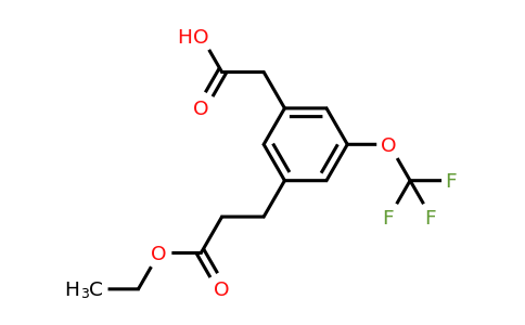 1805763-70-5 | 3-(3-Ethoxy-3-oxopropyl)-5-(trifluoromethoxy)phenylacetic acid