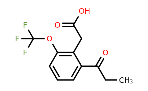 1805764-04-8 | 2-Propionyl-6-(trifluoromethoxy)phenylacetic acid