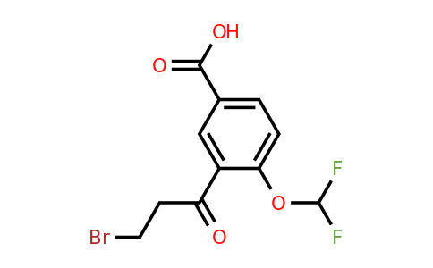 3-(3-Bromopropanoyl)-4-(difluoromethoxy)benzoic acid