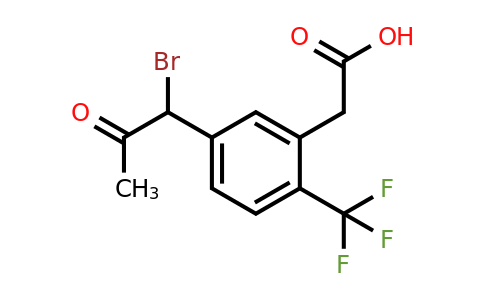 1805764-38-8 | 5-(1-Bromo-2-oxopropyl)-2-(trifluoromethyl)phenylacetic acid
