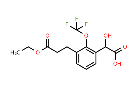 1805764-70-8 | 3-(3-Ethoxy-3-oxopropyl)-2-(trifluoromethoxy)mandelic acid