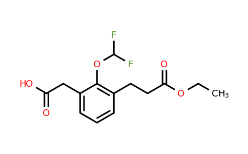1805765-03-0 | 2-(Difluoromethoxy)-3-(3-ethoxy-3-oxopropyl)phenylacetic acid