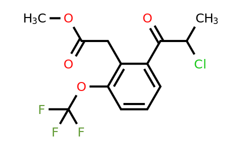 1805765-08-5 | Methyl 2-(2-chloropropanoyl)-6-(trifluoromethoxy)phenylacetate