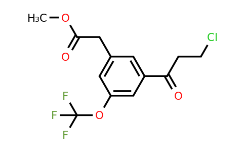 1805765-30-3 | Methyl 3-(3-chloropropanoyl)-5-(trifluoromethoxy)phenylacetate