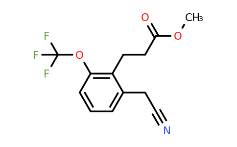 1805765-63-2 | Methyl 3-(2-(cyanomethyl)-6-(trifluoromethoxy)phenyl)propanoate