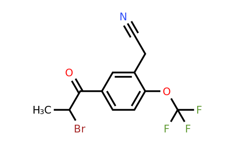 1805766-12-4 | 5-(2-Bromopropanoyl)-2-(trifluoromethoxy)phenylacetonitrile