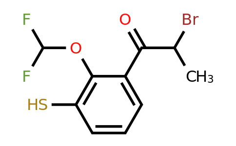 1805766-29-3 | 2-Bromo-1-(2-(difluoromethoxy)-3-mercaptophenyl)propan-1-one