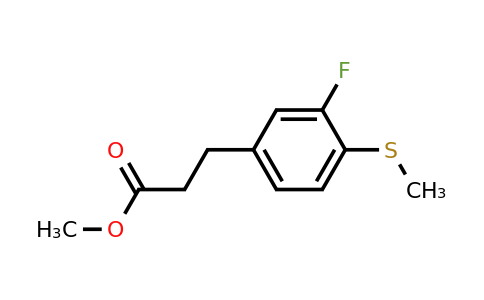 1805767-20-7 | Methyl 3-(3-fluoro-4-(methylthio)phenyl)propanoate