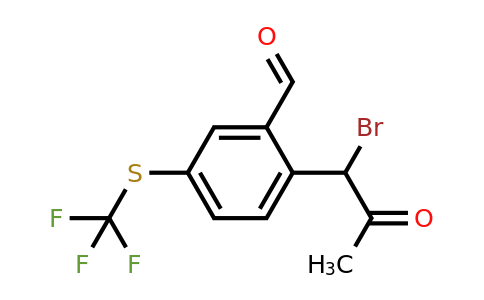 1805767-25-2 | 2-(1-Bromo-2-oxopropyl)-5-(trifluoromethylthio)benzaldehyde