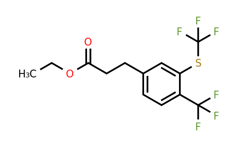 1805767-28-5 | Ethyl 3-(4-(trifluoromethyl)-3-(trifluoromethylthio)phenyl)propanoate