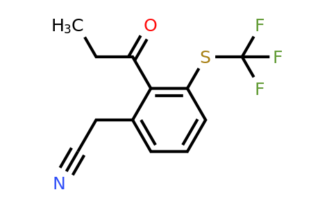 1805767-44-5 | 2-Propionyl-3-(trifluoromethylthio)phenylacetonitrile