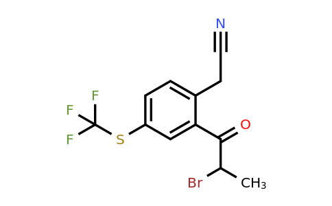 1805767-46-7 | 2-(2-Bromopropanoyl)-4-(trifluoromethylthio)phenylacetonitrile