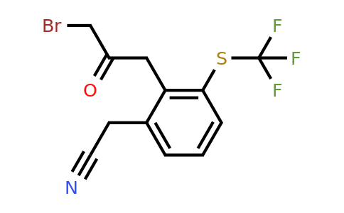 1805767-50-3 | 2-(3-Bromo-2-oxopropyl)-3-(trifluoromethylthio)phenylacetonitrile