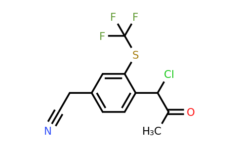 1805767-53-6 | 4-(1-Chloro-2-oxopropyl)-3-(trifluoromethylthio)phenylacetonitrile