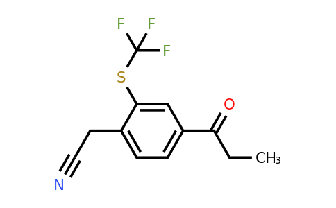 1805767-55-8 | 4-Propionyl-2-(trifluoromethylthio)phenylacetonitrile