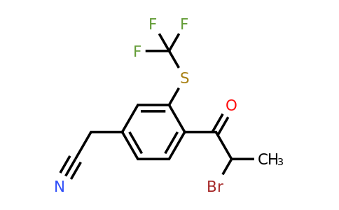 1805767-60-5 | 4-(2-Bromopropanoyl)-3-(trifluoromethylthio)phenylacetonitrile