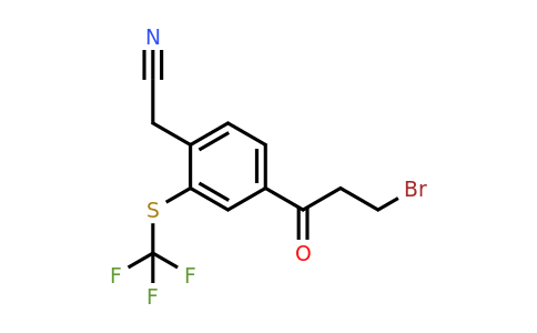 1805767-61-6 | 4-(3-Bromopropanoyl)-2-(trifluoromethylthio)phenylacetonitrile