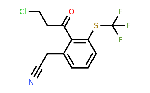 1805767-63-8 | 2-(3-Chloropropanoyl)-3-(trifluoromethylthio)phenylacetonitrile