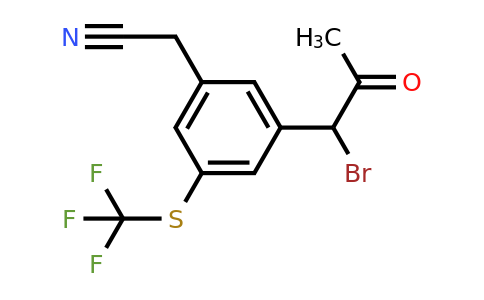 1805767-65-0 | 3-(1-Bromo-2-oxopropyl)-5-(trifluoromethylthio)phenylacetonitrile
