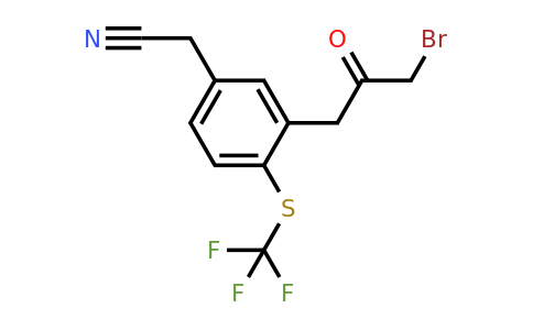1805767-67-2 | 3-(3-Bromo-2-oxopropyl)-4-(trifluoromethylthio)phenylacetonitrile