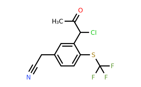1805767-71-8 | 3-(1-Chloro-2-oxopropyl)-4-(trifluoromethylthio)phenylacetonitrile