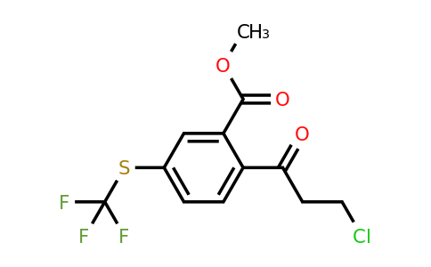 1805767-89-8 | Methyl 2-(3-chloropropanoyl)-5-(trifluoromethylthio)benzoate