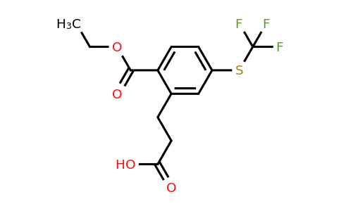 1805768-61-9 | Ethyl 2-(2-carboxyethyl)-4-(trifluoromethylthio)benzoate