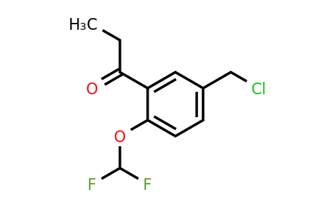 1805769-21-4 | 1-(5-(Chloromethyl)-2-(difluoromethoxy)phenyl)propan-1-one