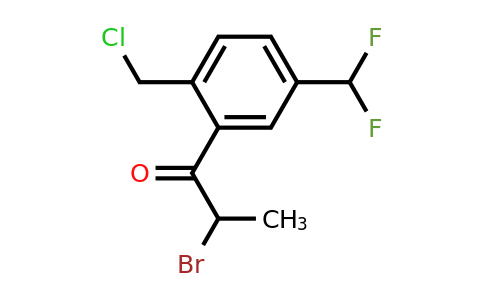1805771-46-3 | 2-Bromo-1-(2-(chloromethyl)-5-(difluoromethyl)phenyl)propan-1-one
