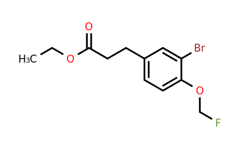 1805778-88-4 | Ethyl 3-(3-bromo-4-(fluoromethoxy)phenyl)propanoate