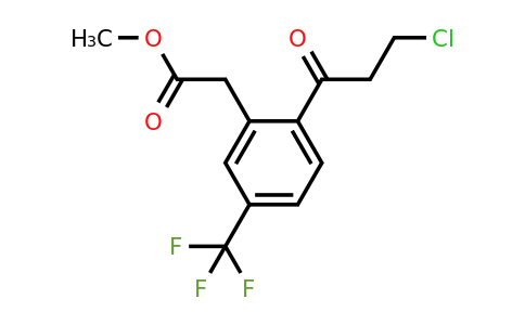 1805797-34-5 | Methyl 2-(3-chloropropanoyl)-5-(trifluoromethyl)phenylacetate