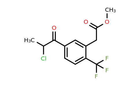 1805804-04-9 | Methyl 5-(2-chloropropanoyl)-2-(trifluoromethyl)phenylacetate